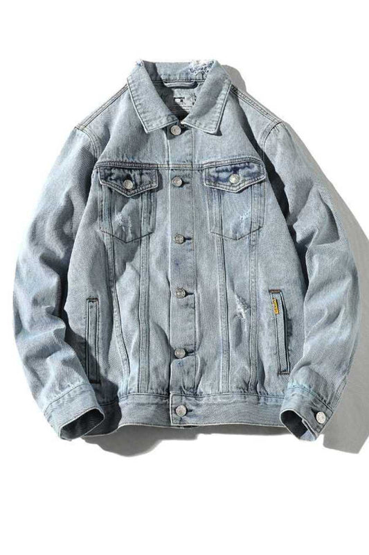 Denim Jeans Jacket Men's Coat - A.A.Y FASHION