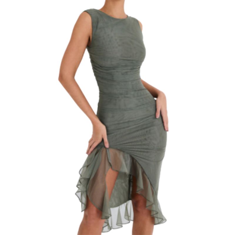 Diva Midi Ruffle Dress, Yiwu Cujia Trade Co., Ltd