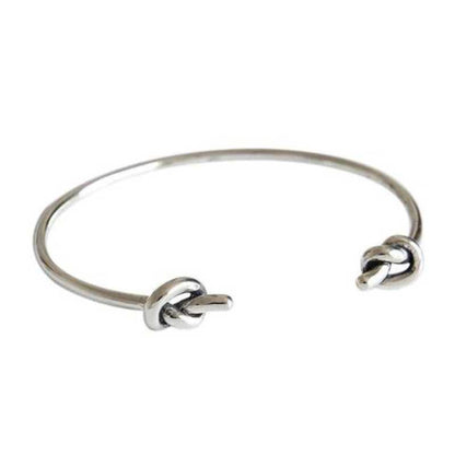 Double Knot Bracelet Bangle S925 Silver - A.A.Y FASHION