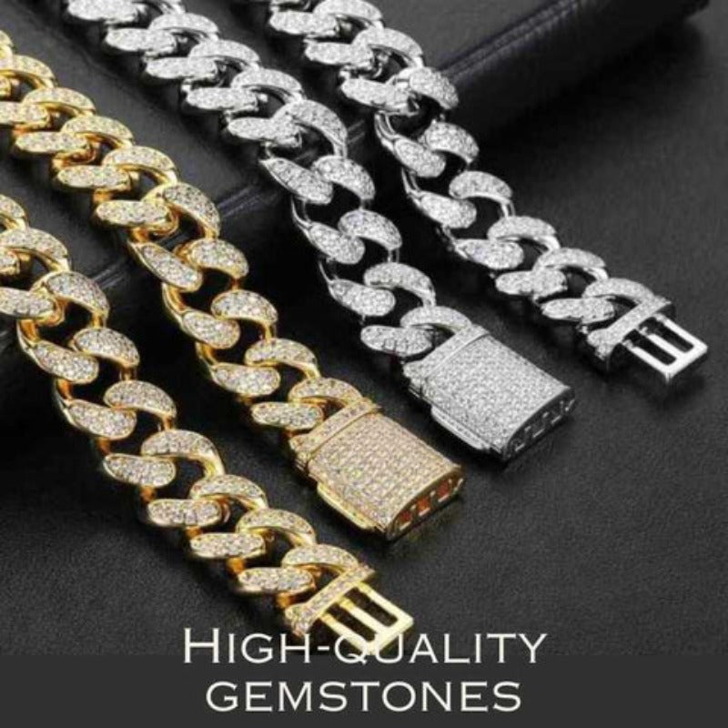 Double Row Full Zircon Bracelet 18K Gold Chain - A.A.Y FASHION