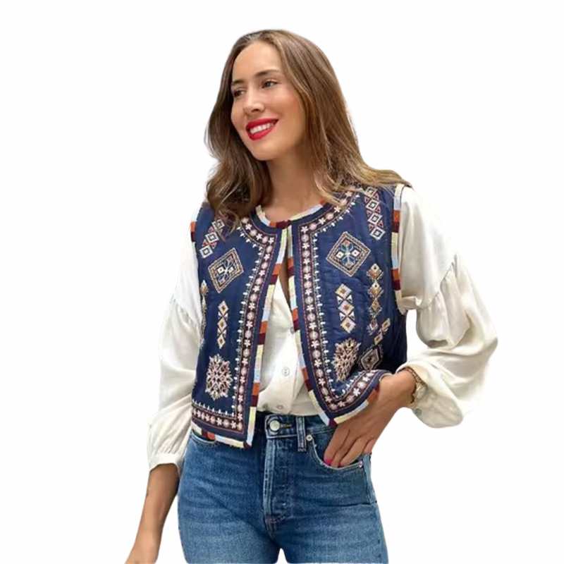 Embroidered Vest Ladies Gilet - A.A.Y FASHION