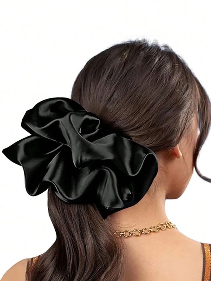Extra Large Silky Satin Scrunchie - Big Satin Hair Band Solid Colors,Heyang Industrial Co., Ltd