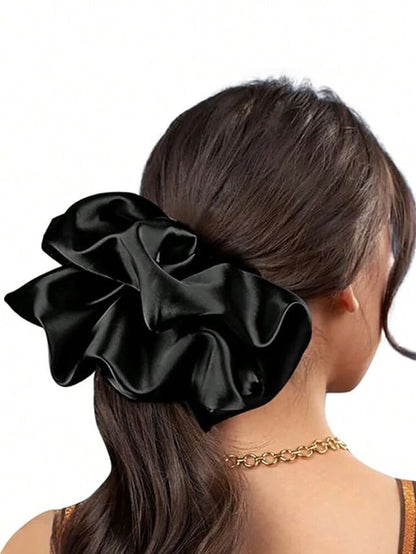 Extra Large Silky Satin Scrunchie - Big Satin Hair Band Solid Colors,Heyang Industrial Co., Ltd