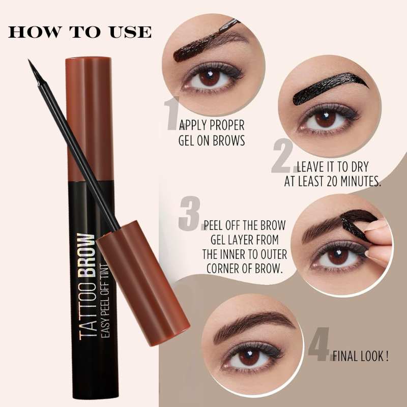 Eyebrow Tattoo - Peel Off Eyebrow Gel, Bucky Drop