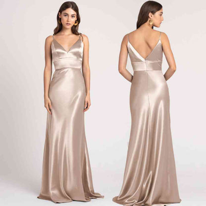 Satin Evening Dress Bridesmaid Dresses - A.A.Y FASHION