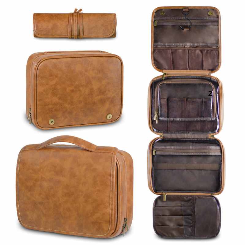 Faux Leather Hanging Wash Bag – Men's Travel Grooming Toiletry Bag Heyang Industrial Co., Ltd