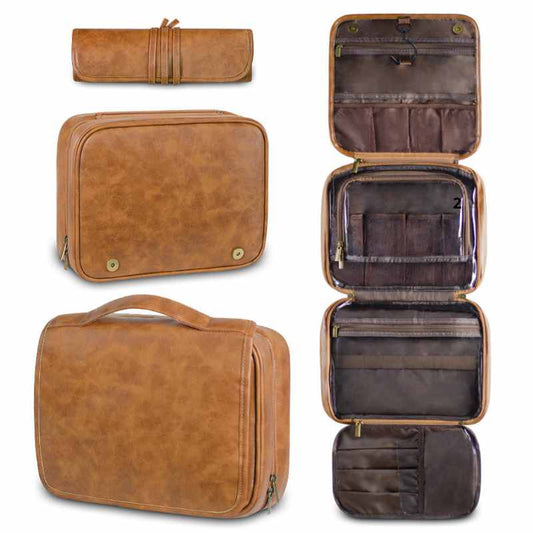 Faux Leather Hanging Wash Bag – Men's Travel Grooming Toiletry Bag Heyang Industrial Co., Ltd