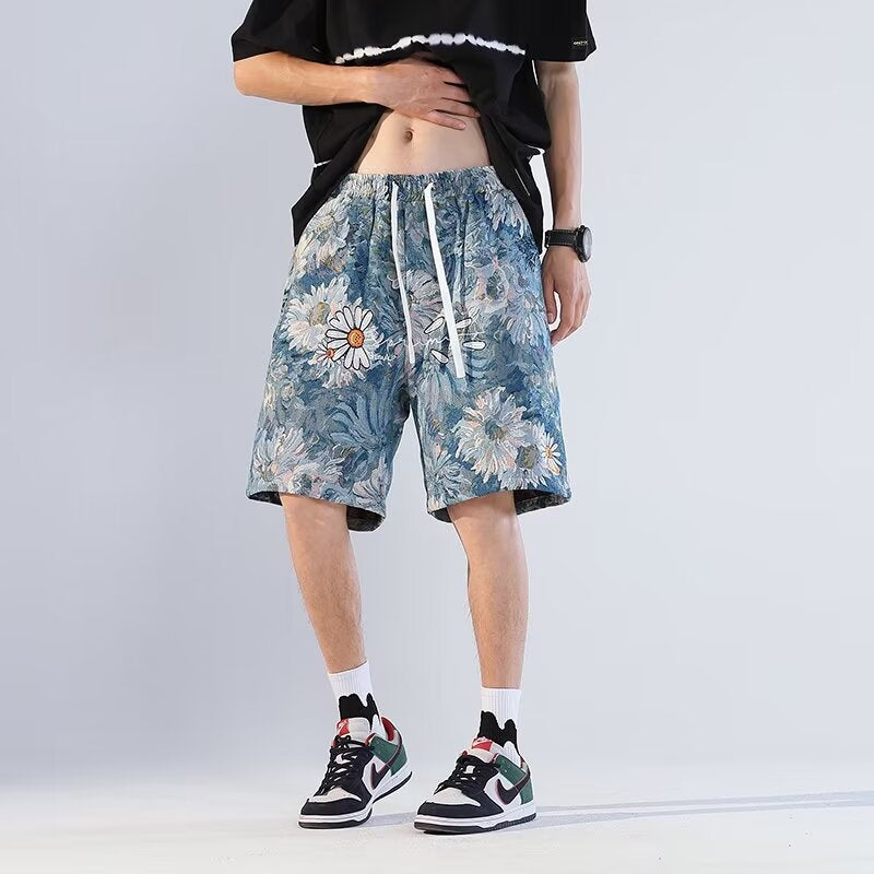 Floral Print Retro Shorts for Men – Casual Knee Length Heyang Industrial Co., Ltd