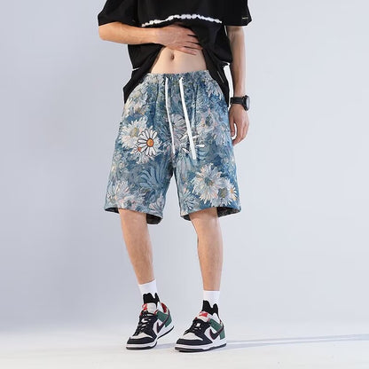 Floral Print Retro Shorts for Men – Casual Knee Length Heyang Industrial Co., Ltd