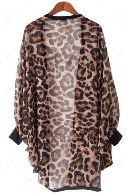 Flowy Leopard Bat-Wing Kimono Blouse, Yiwu Cujia Trade Co., Ltd