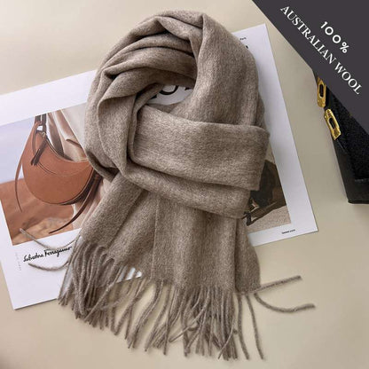 Fringed Australian Wool Scarf, BuckyDrop