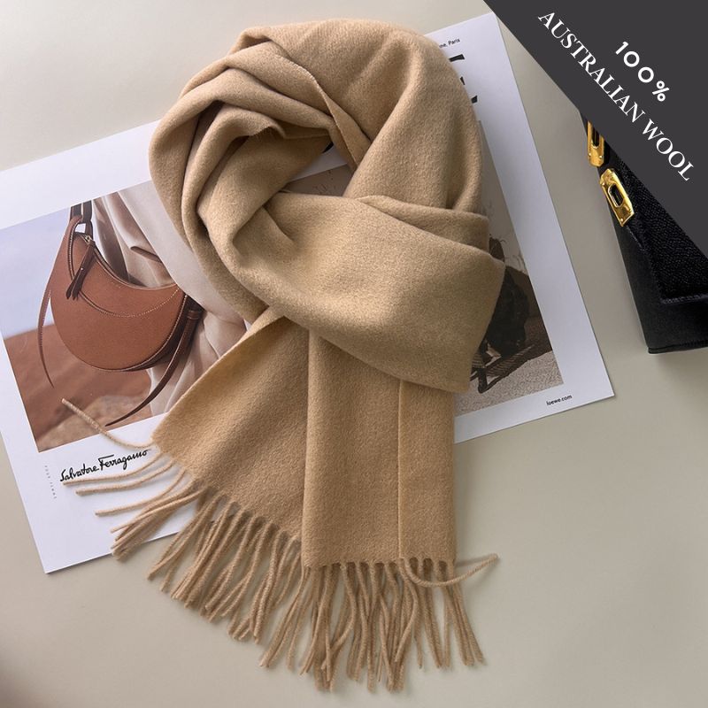Fringed Australian Wool Scarf, BuckyDrop