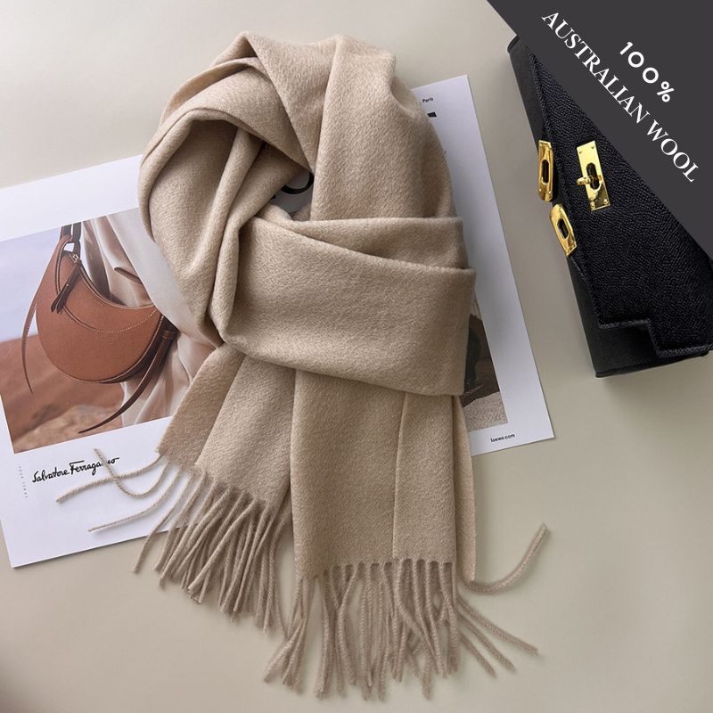 Fringed Australian Wool Scarf, BuckyDrop