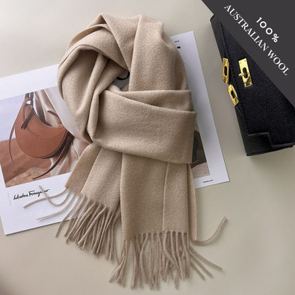 Fringed Australian Wool Scarf, BuckyDrop