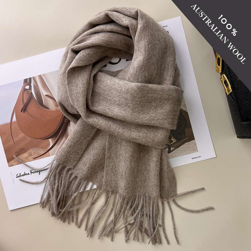 Fringed Australian Wool Scarf, BuckyDrop