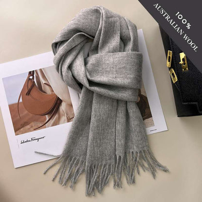 Fringed Australian Wool Scarf, BuckyDrop