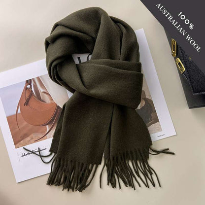 Fringed Australian Wool Scarf, BuckyDrop