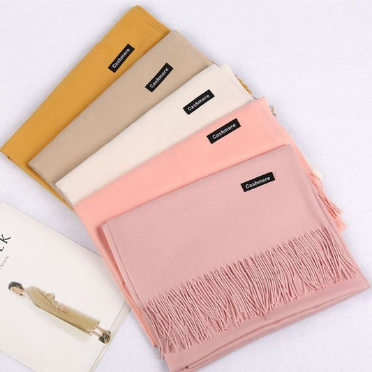 Fringed Cashmere Scarf Solid Colors,Heyang Industrial Co., Ltd