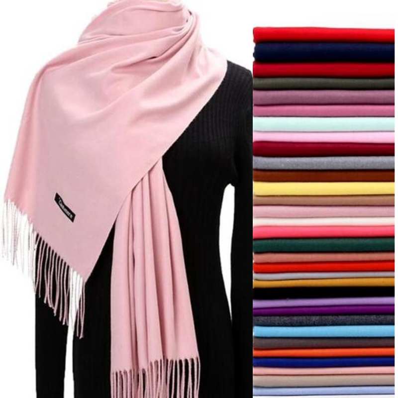 Fringed Cashmere Scarf Solid Colors,Heyang Industrial Co., Ltd