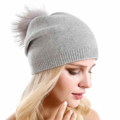 Fur Pom Pom Slouchy Beanie Hat Heyang Industrial Co., Ltd