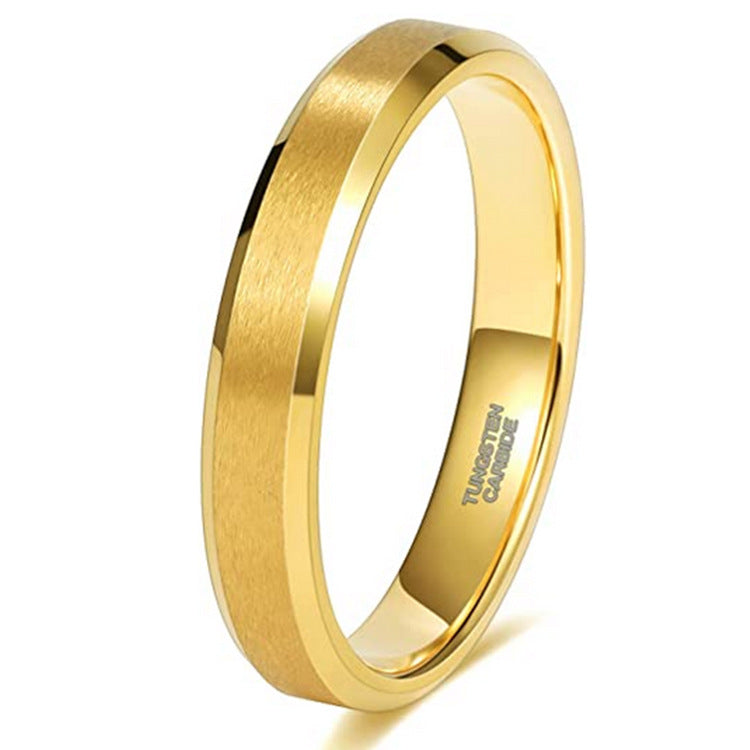Gold Tungsten Steel Wedding Ring for men and women - A.A.Y FASHION