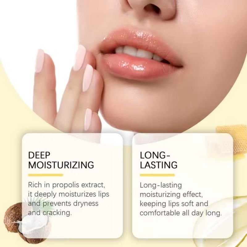 Honey Propolis Lip Balm Stick – Intensive Nourishing Hydrating Care for Dry, Chapped Lips, Yiwu Cujia Trade Co., Ltd