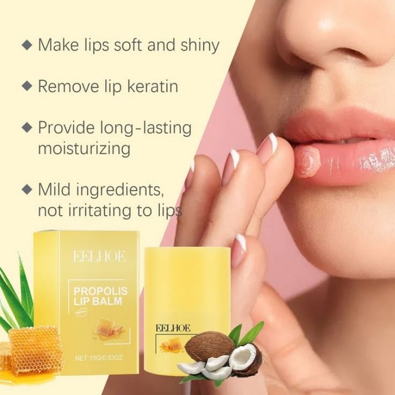 Honey Propolis Lip Balm Stick – Intensive Nourishing Hydrating Care for Dry, Chapped Lips, Yiwu Cujia Trade Co., Ltd
