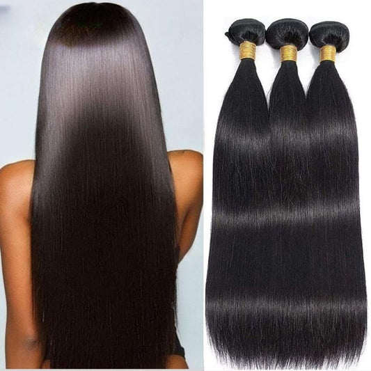 Human Hair Bundle - Straight Wave Extensions, BuckyDrop