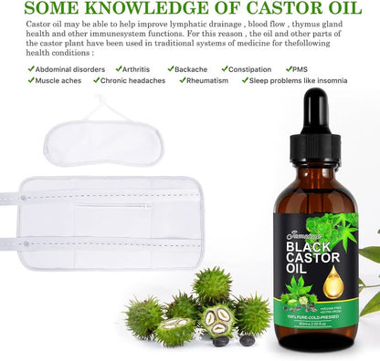 Jamaican Black Castor Oil - 100% Pure and Organic, Cold Pressed in Glass Bottles, Yiwu Cujia Trade Co., Ltd