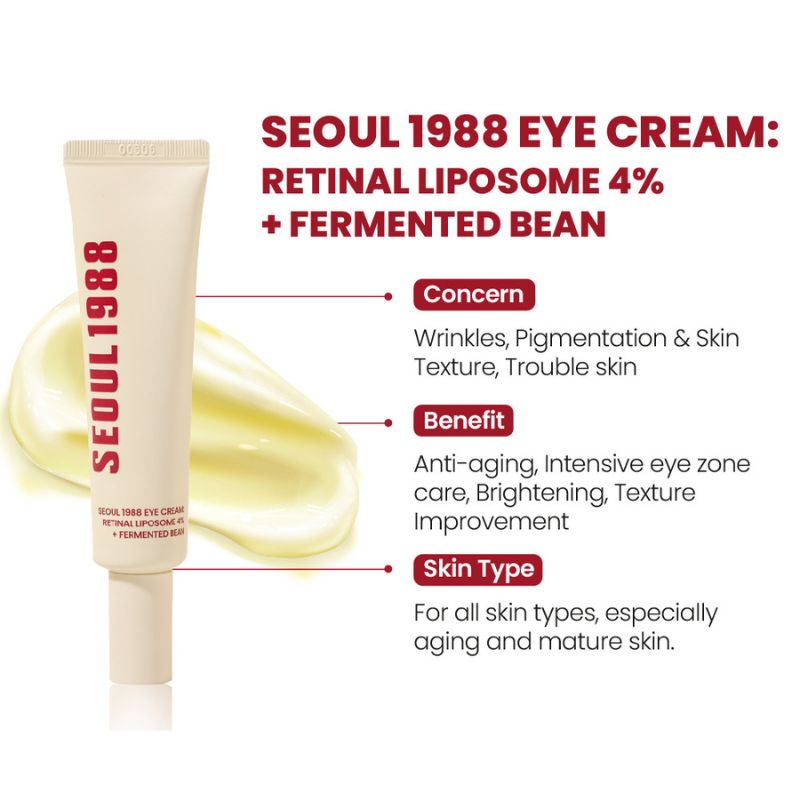 K-SECRET SEOUL 1988 Eye Cream -Retinal Liposome 4% + Fermented Bean, BuckyDrop 