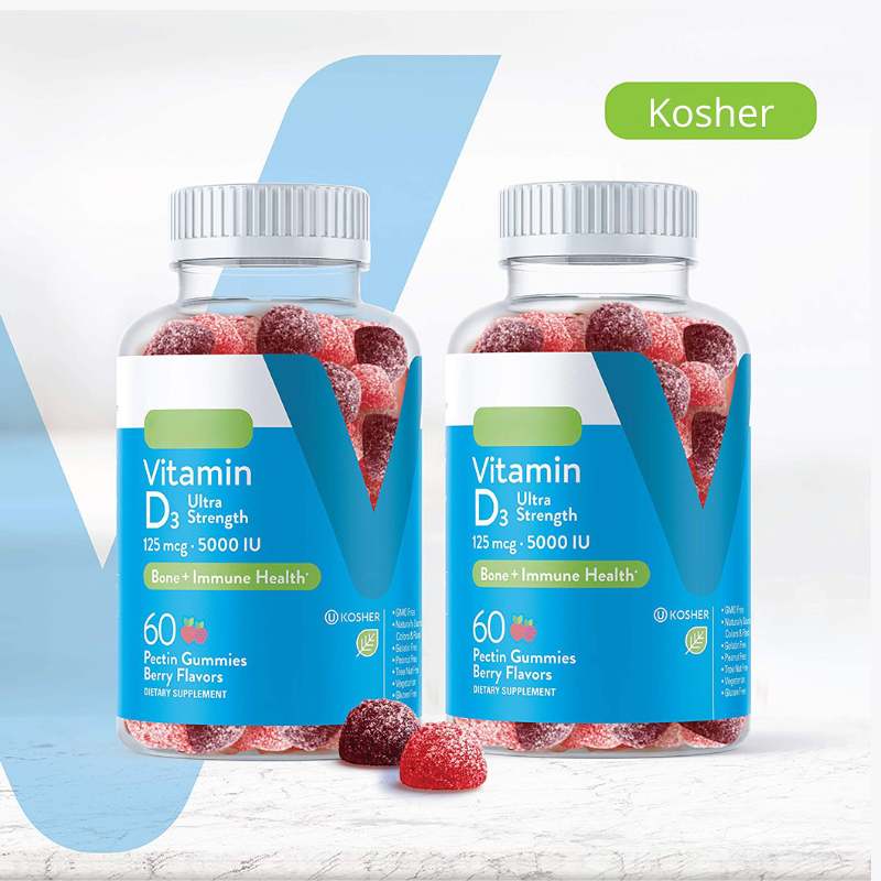 Kosher Vitamin D3 Gummies 5000 IU