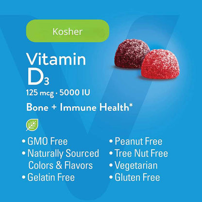 Kosher Vitamin D3 Gummies 5000 IU