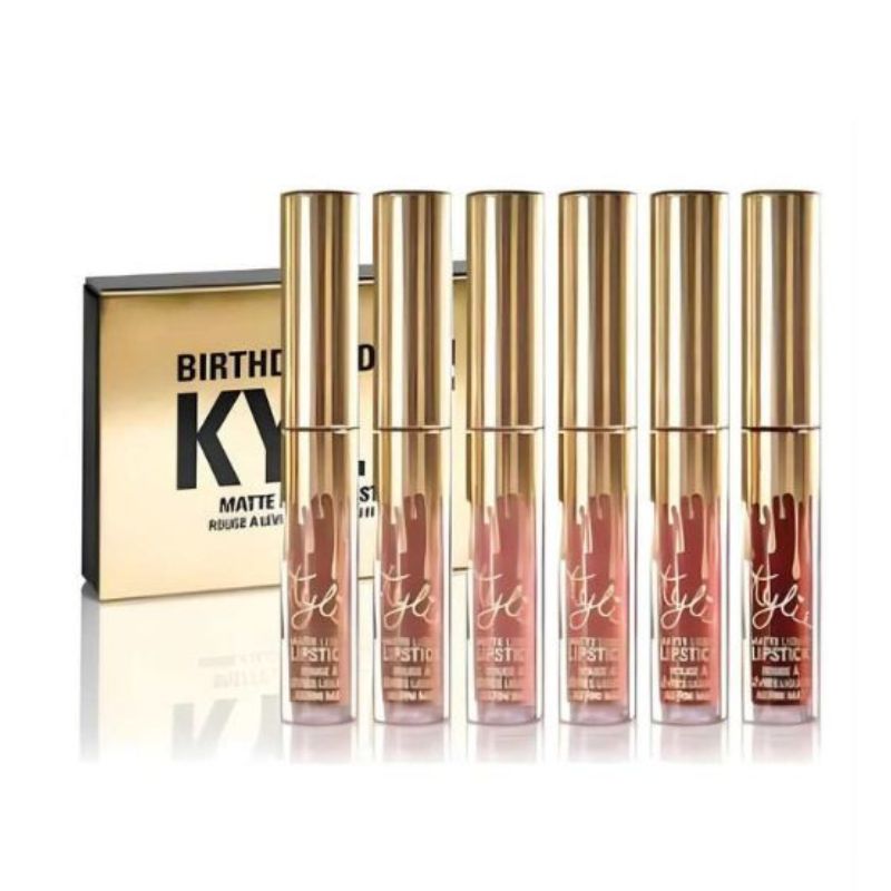 Kylie Jenner Lip Kit Birthday Gold Edition 6pcs Giftset- A.A.Y FASHION