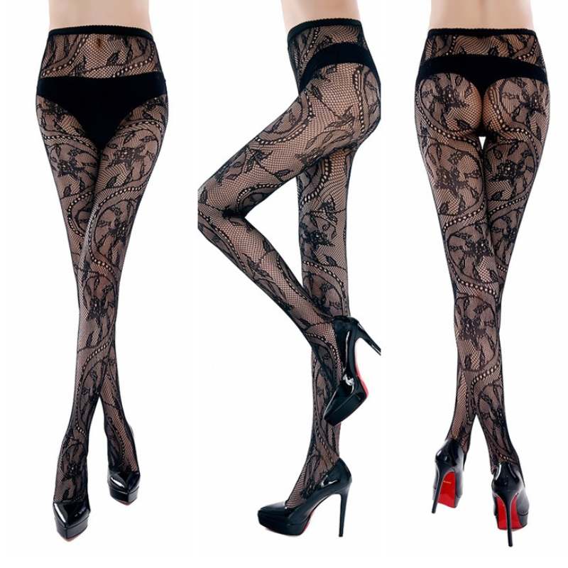 Lace Floral Pantyhose Stockings - A.A.Y FASHION