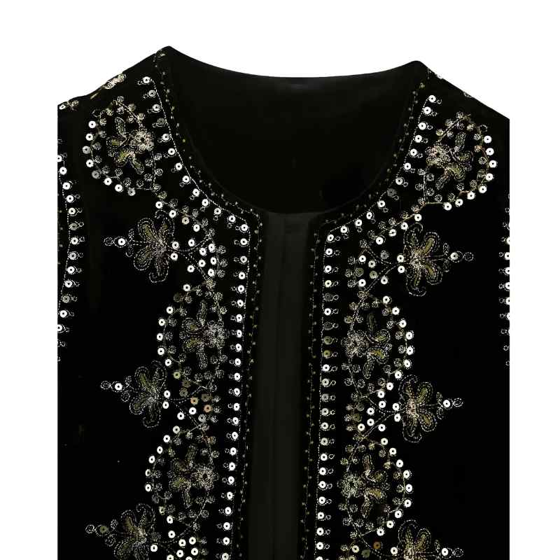 Ladies Embroidered Velvet Vest - A.A.Y FASHION