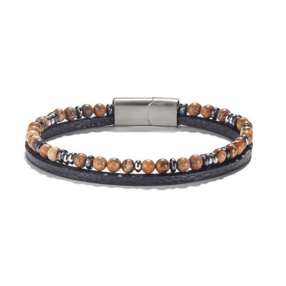 Lapis Lazuli Natural Stone - Steel Bracelet,BuckyDrop