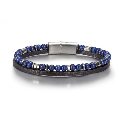 Lapis Lazuli Natural Stone - Steel Bracelet,BuckyDrop