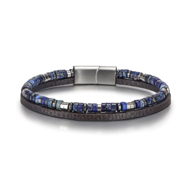 Lapis Lazuli Natural Stone - Steel Bracelet,BuckyDrop