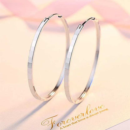 Large Silver Hoop Earrings Yiwu Cujia Trade Co., Ltd