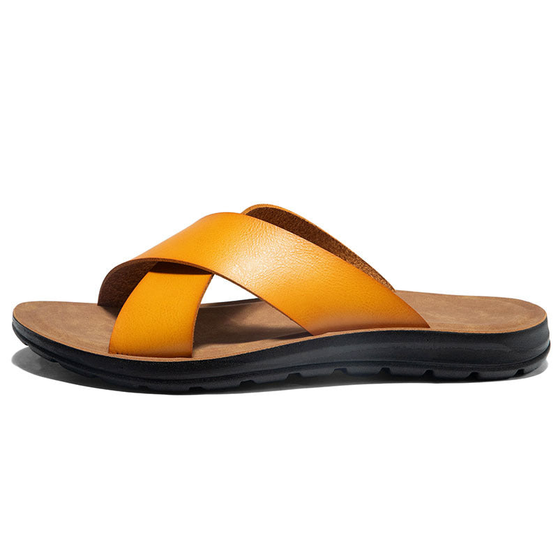 Leather T-Buckle Sandals Men - A.A.Y FASHION