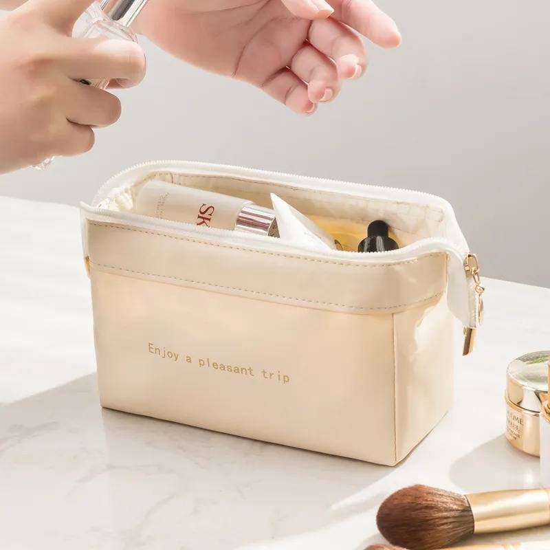 Faux Leather Cosmetic Bag for Women - Makeup Bag Portable Storage Purse, Yiwu Cujia Trade Co., Ltd 
