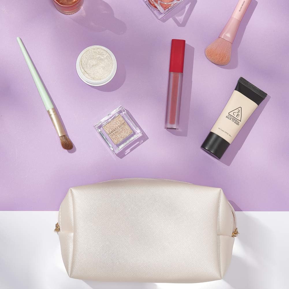 Faux Leather Cosmetic Bag for Women - Makeup Bag Portable Storage Purse, Yiwu Cujia Trade Co., Ltd 