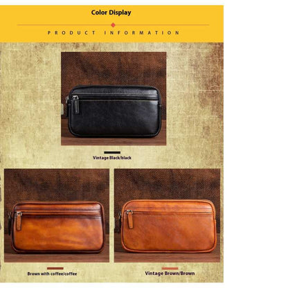 Leather Wrist Bag - Men's Leather Purse Heyang Industrial Co., Ltd