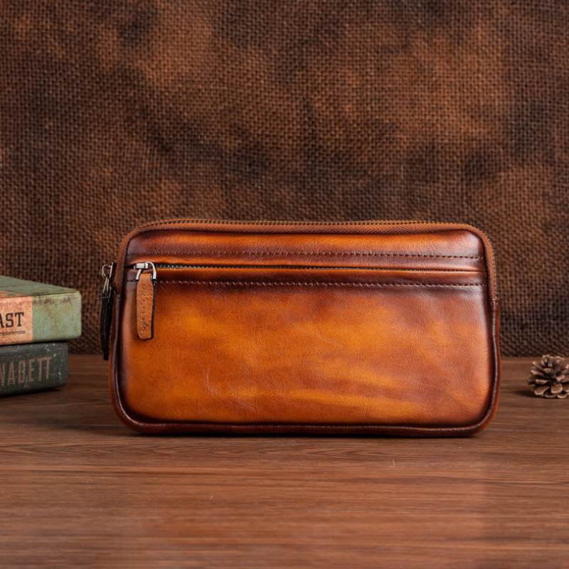 Leather Wrist Bag - Men's Leather Purse Heyang Industrial Co., Ltd