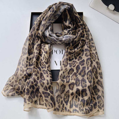 Leopard Print Wrap Scarf, BuckyDrop