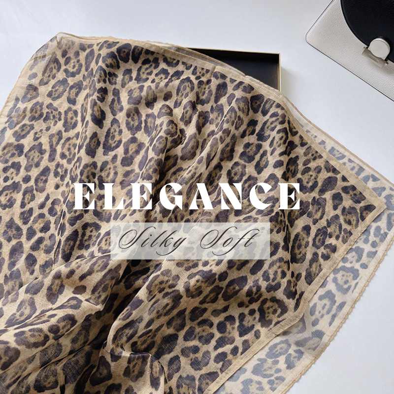 Leopard Print Wrap Scarf, BuckyDrop