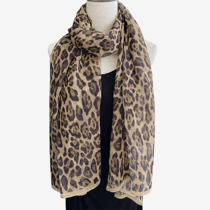 Leopard Print Wrap Scarf, BuckyDrop