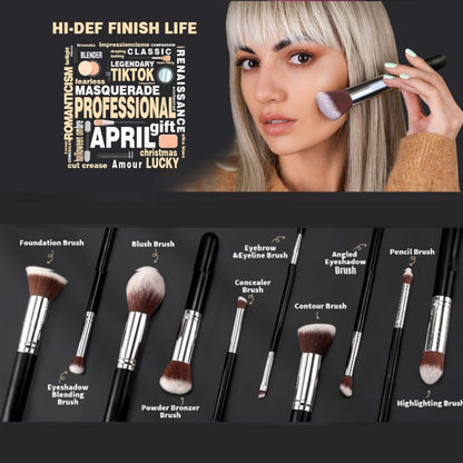 Makeup Brush Set with Travel Pouch, BuckyDrop