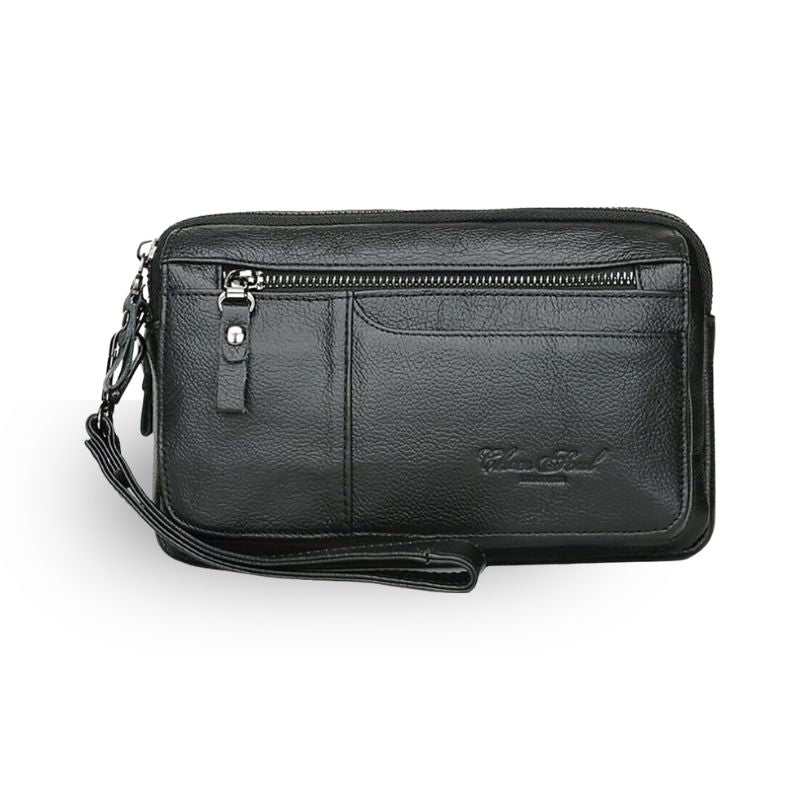 Men’s Genuine Leather Clutch Wallet – Wristlet Organizer Bag, BuckyDrop