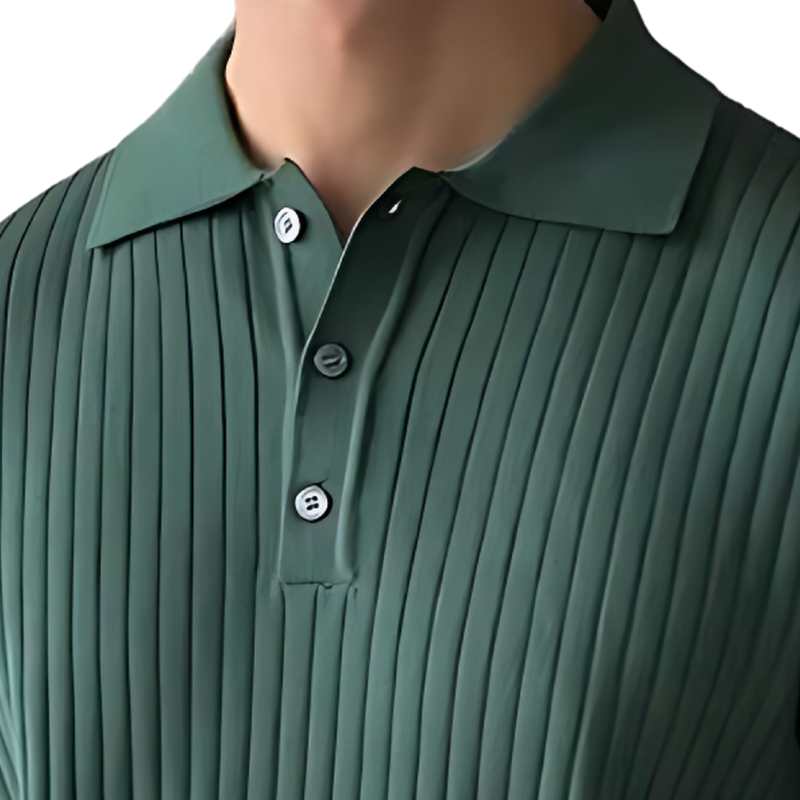 Men's Lapel Polo Shirt Solid Color - A.A.Y FASHION